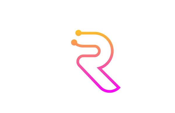Różowy Alfabet Litera Logo Projekt Ikona Kropką Kreatywny Szablon Dla — Wektor stockowy