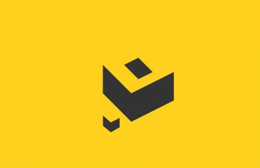 Gölge tasarımlı sarı siyah o alfabe harfi simgesi. Şirket ve iş için yaratıcı şablon