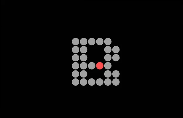 B点红色灰色字母图标设计 带网点的企业和公司的创意模板 — 图库矢量图片