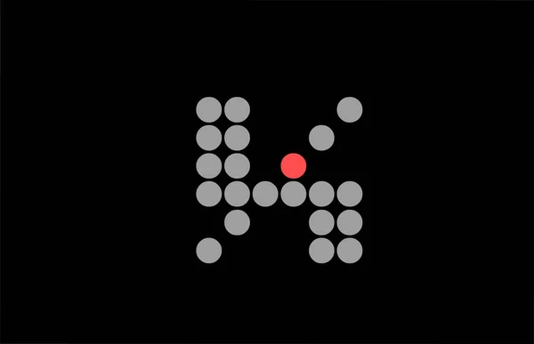 Streckad Röd Grå Alfabet Bokstav Logotyp Ikon Design Kreativ Mall — Stock vektor