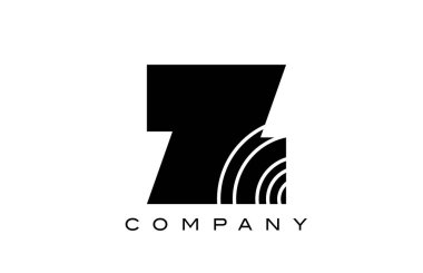 siyah ve beyaz geometrik Z alfabe harfi logo ikonu tasarımı. Şirket ve çizgileri olan iş için yaratıcı şablon