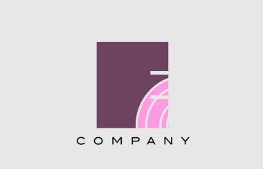 Geometrik E alfabe harf simgesi tasarımı. Şirket ve iş dünyası için pembe renkli yaratıcı şablon