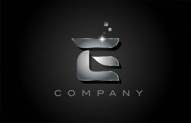 Pembe E alfabe harfi logo ikonu tasarımı. Noktalı iş için yaratıcı şablon