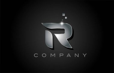 Pembe R alfabe harfi logo ikonu tasarımı. Noktalı iş için yaratıcı şablon