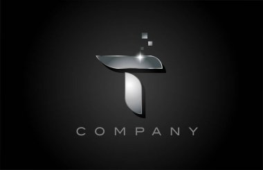 Pembe T alfabe harfi logo ikonu tasarımı. Noktalı iş için yaratıcı şablon