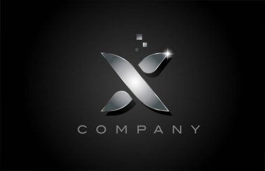 Pembe X alfabe harfi simge tasarımı. Noktalı iş için yaratıcı şablon