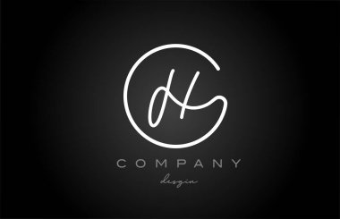 siyah ve beyaz alfabe harfi logo simgesi tasarımı. İş ve şirket için el yazısı yaratıcı şablon