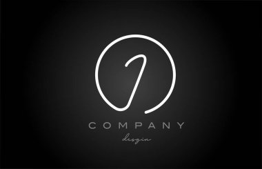 siyah ve beyaz alfabe harfi logo ikonu tasarımı. İş ve şirket için el yazısı yaratıcı şablon