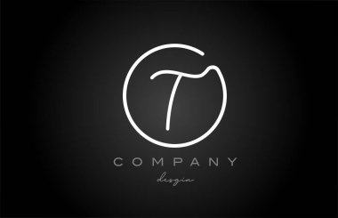 siyah ve beyaz alfabe harfi logo ikonu tasarımı. İş ve şirket için el yazısı yaratıcı şablon