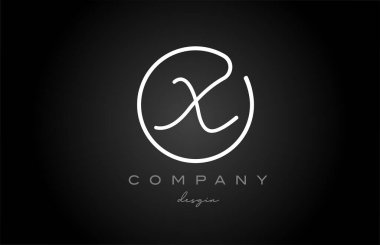 siyah ve beyaz alfabe harfi logo ikonu tasarımı. İş ve şirket için el yazısı yaratıcı şablon