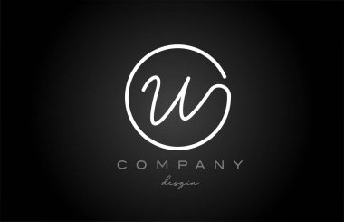 siyah ve beyaz alfabe harfi logo ikonu tasarımı. İş ve şirket için el yazısı yaratıcı şablon