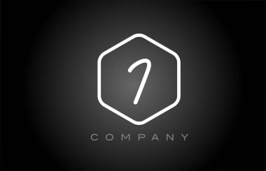 Alfabedeki siyah-beyaz alfabe harfi logo ikonu tasarımı. İş ve şirket için yaratıcı şablon