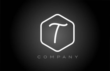 Alfabedeki siyah-beyaz alfabe harfi logo ikonu tasarımı. İş ve şirket için yaratıcı şablon