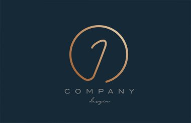 Kahverengi I alfabe harfi simge tasarımına katıldı. İş ve şirket için el yazısı bağlantılı yaratıcı şablon