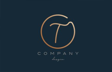 Kahverengi alfabe harfi simge tasarımına katıldı. İş ve şirket için el yazısı bağlantılı yaratıcı şablon