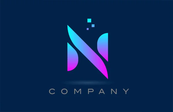 Rose Bleu Lettre Alphabet Logo Icône Design Modèle Créatif Pour — Image vectorielle