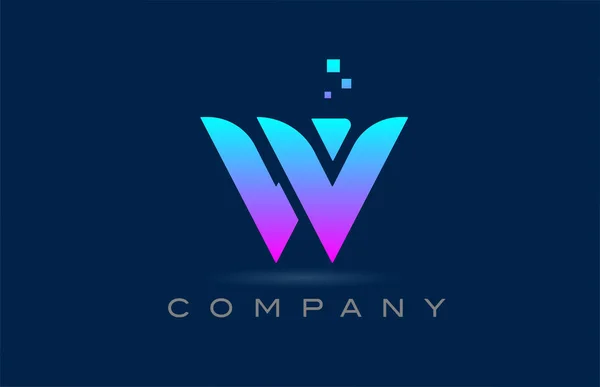 Дизайн Логотипа Буквы Розового Голубого Цвета Творческий Соблазн Компании Бизнеса — стоковый вектор