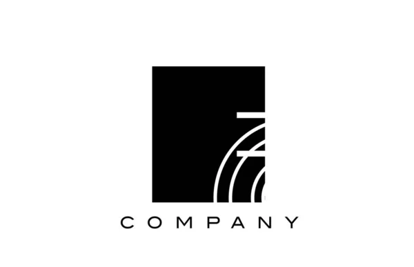 Czarno Białe Geometryczne Logo Litery Ikony Kreatywny Szablon Dla Firmy — Wektor stockowy