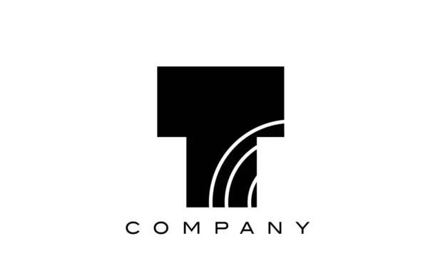 Schwarz Weißes Geometrisches Buchstaben Logo Symbol Design Kreative Vorlage Für — Stockvektor