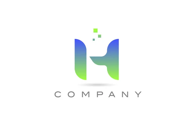 Lettre Alphabet Vert Icône Logo Modèle Conception Créative Pour Entreprise — Image vectorielle