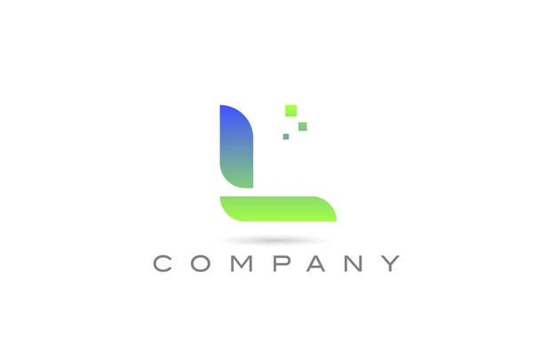Alfabeto Verde Letra Logotipo Ícone Modelo Design Criativo Para Empresa —  Vetores de Stock