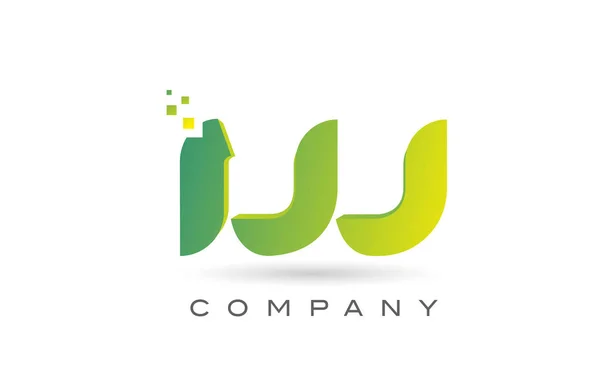 Абетка Літери Логотипу Дизайн Піктограми Зеленою Крапкою Креативний Шаблон Бізнесу — стоковий вектор