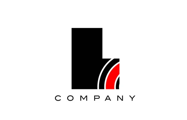 Preto Vermelho Alfabeto Geométrico Letra Logotipo Ícone Design Modelo Criativo —  Vetores de Stock