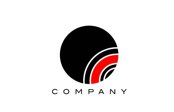 Schwarzes Und Rotes Geometrisches Buchstaben Buchstaben Logo Symbol Design Kreative — Stockvektor