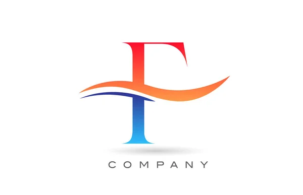 Orange Blau Alphabet Buchstabe Logo Design Kreative Icon Vorlage Für — Stockvektor