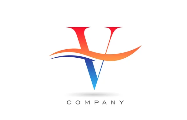 Naranja Azul Alfabeto Letra Logo Diseño Plantilla Icono Creativo Para — Archivo Imágenes Vectoriales