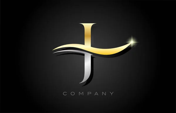 Gris Lettre Alphabet Logo Design Modèle Icône Créative Pour Entreprise — Image vectorielle