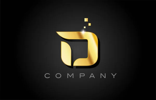 Metall Gold Alphabet Buchstabe Logo Symbol Design Kreative Vorlage Für — Stockvektor