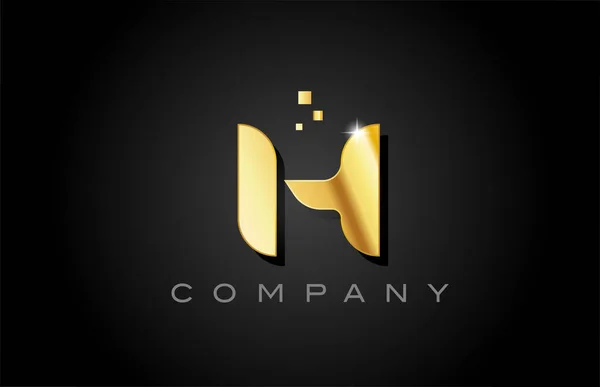 Métal Lettre Alphabet Logo Icône Design Modèle Créatif Pour Les — Image vectorielle