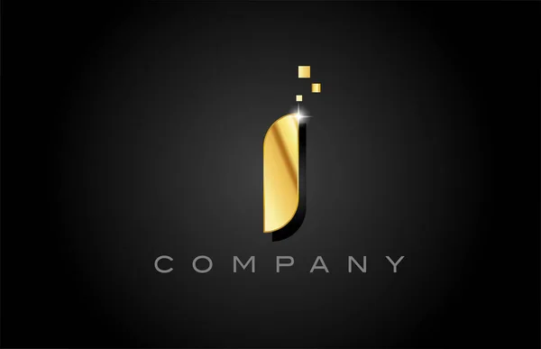 Metall Gold Alphabet Buchstabe Logo Symbol Design Kreative Vorlage Für — Stockvektor