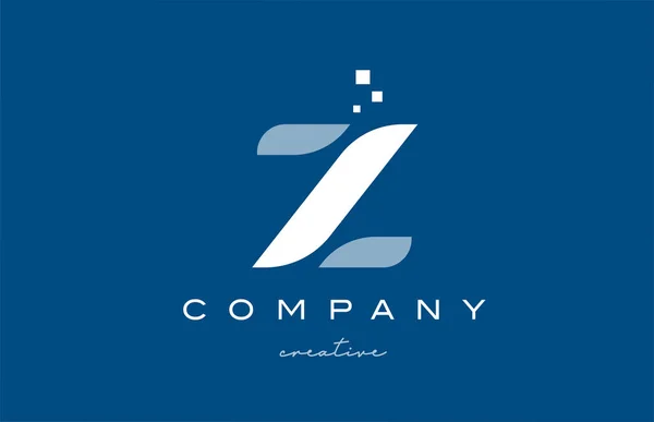 Alphabet Letter Logo Icon Design Blue White Creative Template Company — Stock Vector
