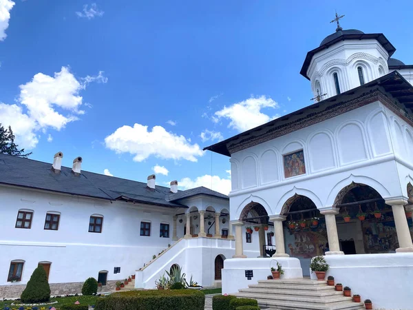 Zdjęcie Klasztoru Aninoasa Cerkiew Prawosławna Arges Rumunia Strona Religijna — Zdjęcie stockowe