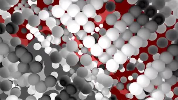 Rode Stip Lijnen Digitale Visuele Animatie Naadloze Abstracte Gekleurde Geometrische — Stockvideo