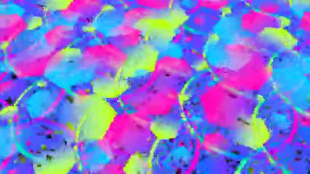 Regenbogen Formt Digitale Visuelle Animation Nahtlose Abstrakte Farbige Geometrische Effekte — Stockvideo