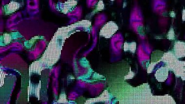Nokta parıltısı dijital görsel animasyon. Başlıklarda, sunumlarda veya VJ kullanımında kullanmak için ideal döngüsüz renksiz geometrik patlayıcı etkisi görüntüsü. 