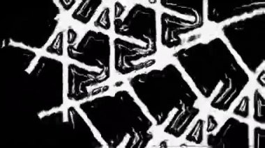 Grafik tasarımı dijital görsel animasyon. Başlıklarda, sunumlarda veya VJ kullanımında kullanmak için ideal döngüsüz renksiz geometrik patlayıcı etkisi görüntüsü. 