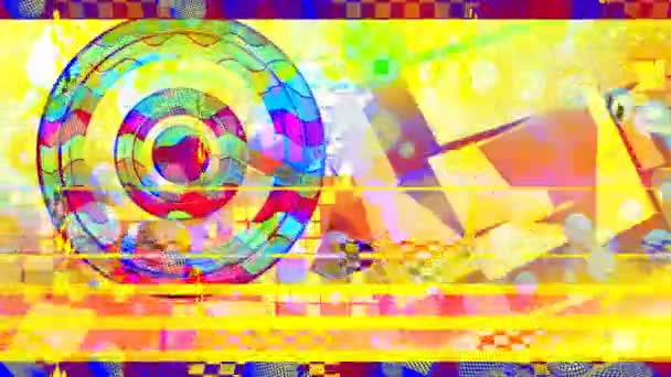 Solar Kaleidoscope Digital Visual Animation Looped Seamless Abstract Colored Geometric — Stock Video