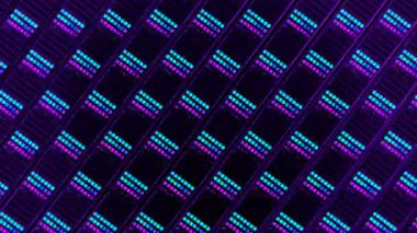 Neon öncü duvar dijital görsel animasyonu. Başlıklarda, sunumlarda veya VJ kullanımında kullanmak için ideal döngüsüz renksiz geometrik patlayıcı etkisi görüntüsü. 