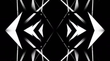 Eksik gölge dijital görsel animasyon. Başlıklarda, sunumlarda veya VJ kullanımında kullanmak için ideal döngüsüz renksiz geometrik patlayıcı etkisi görüntüsü. 