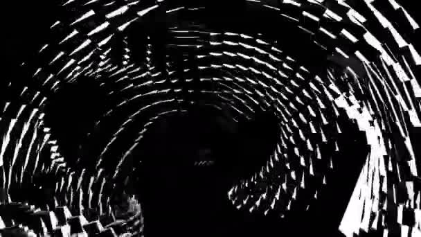 Анотація Тіньової Цифрової Візуальної Анімації Петлі Безшовні Абстрактні Геометричні Вибуховий — стокове відео