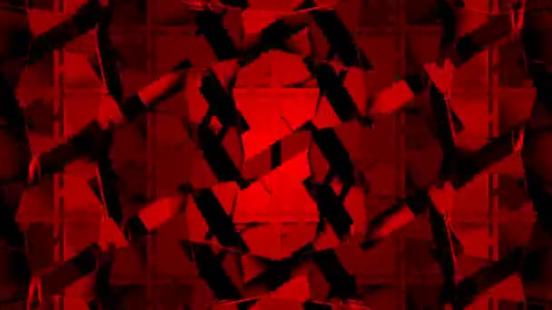 Czerwony Wzór Cyfrowa Animacja Wizualna Pętla Bezszwowa Abstrakcyjna Geometryczny Efekt — Wideo stockowe