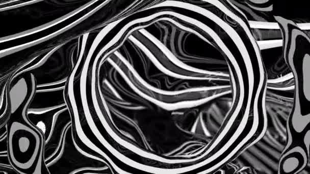 Імпульсні Хвилі Цифрової Візуальної Анімації Петлі Безшовні Абстрактні Геометричні Вибуховий — стокове відео