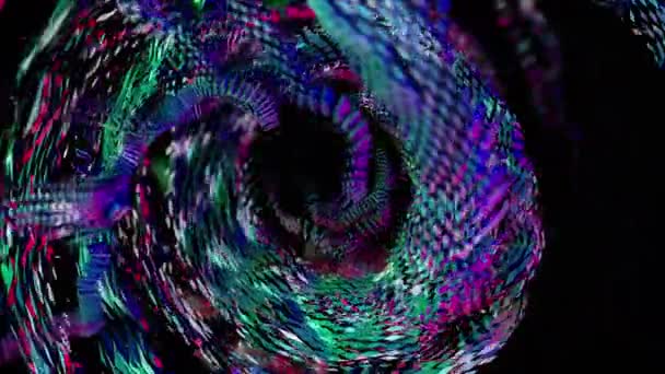 Animação Visual Digital Respiração Digital Imagens Efeito Explosivo Geométrico Colorido — Vídeo de Stock