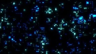 Dijital gürültü dijital görsel animasyon. Başlıklarda, sunumlarda veya VJ kullanımında kullanmak için ideal döngüsüz renksiz geometrik patlayıcı etkisi görüntüsü. 