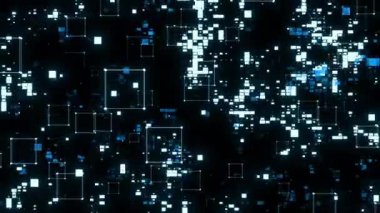 Digital noise digital visual animation. Looped seamless abstract colored geometric explosive effect footage ideal for use in titles, presentations or for VJ use. 
