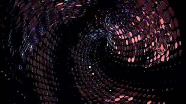 Spiral Pulse Digital Visual Animation Looped Seamless Abstract Colored Geometric — Stock Video